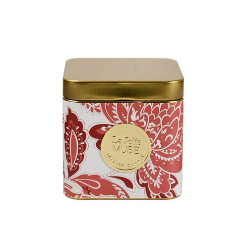 Printed square candle tins