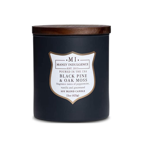 Black candle tins with wooden lid