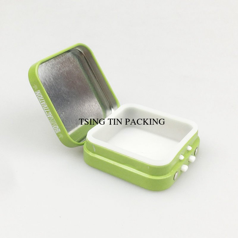 Cannabis infused tin container custom CR storage box