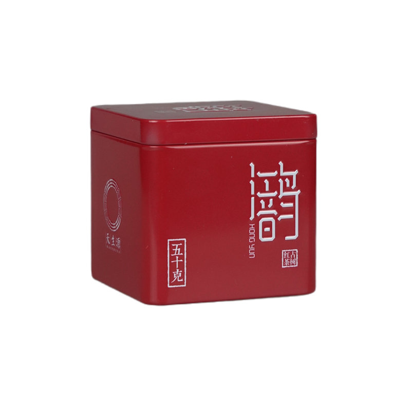 Square tin box custom loose leaf tea tins